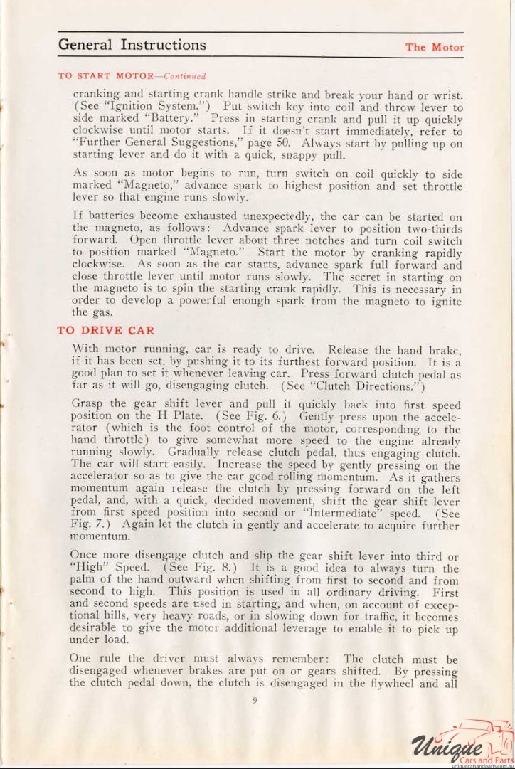 1912 Studebaker E-M-F 30 Operation Manual Page 29